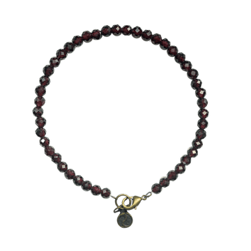 Garnet Micro Bead Bracelet