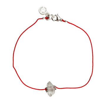 Herkimer Diamond Bracelet with Red Activation String