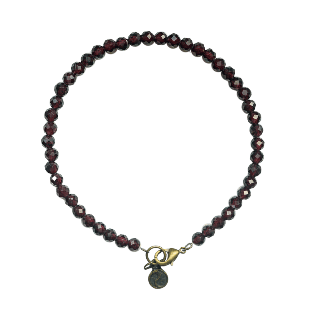 Garnet Micro Bead Bracelet