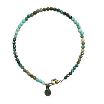 Natural Turquoise Micro Bead Bracelet