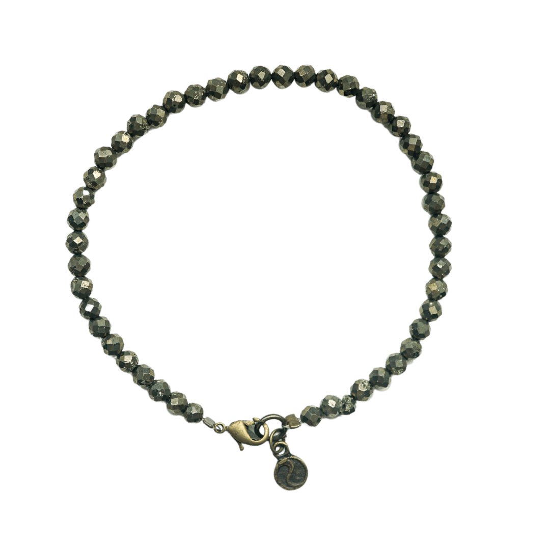 Pyrite Micro Bead Bracelet