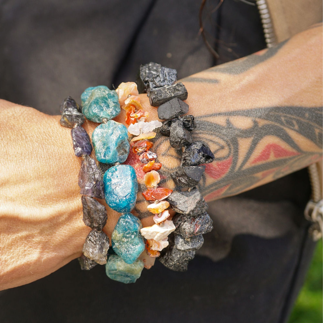 Raw Iolite Bracelet
